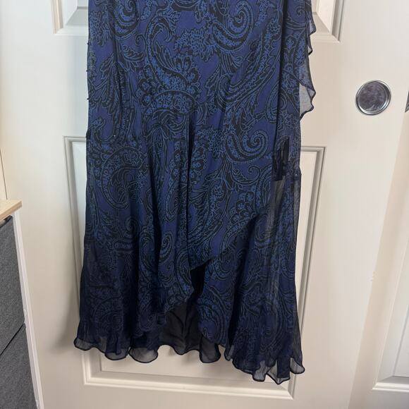 Eva Blue Dress Formal Beaded Y2K Vibes NWT 16 - Picture 3 of 13